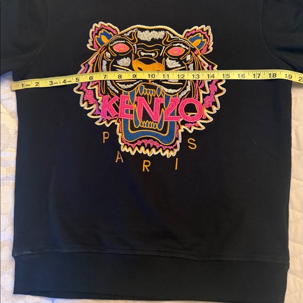 Kenzo Black Sweatshirt with Multicolor Tiger Embroidery - Picture 9 of 10